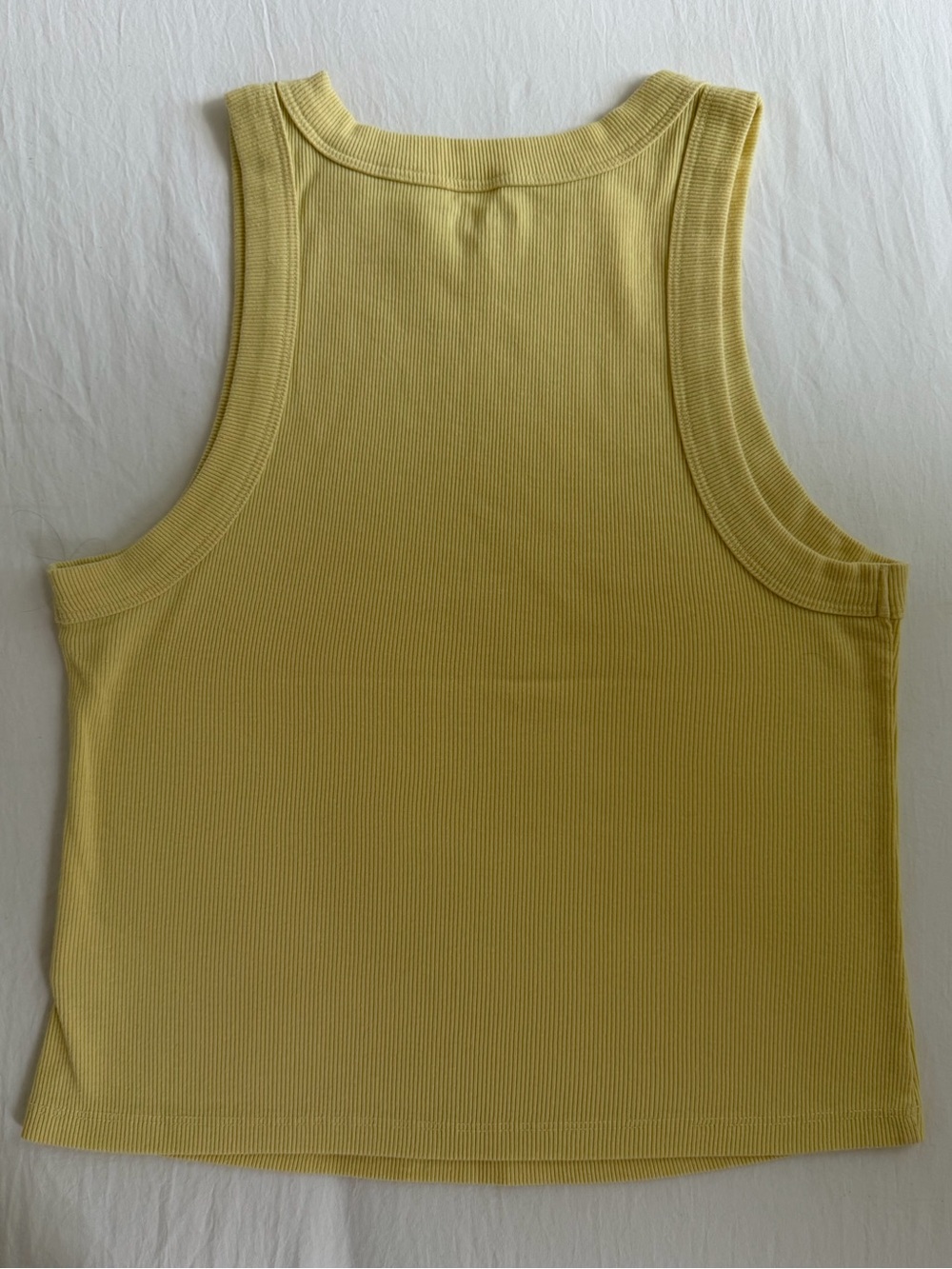 Old Navy Yellow Ribbed Tank Top - Picture 2 of 4